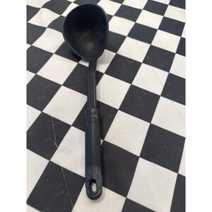 Black Kitchen Ladle Soup Spoon With Hanging Hole For Cooking